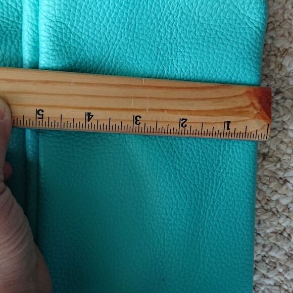 Borse in Pelle Italian Artisan Turquoise Leather bag - Picture 7 of 11